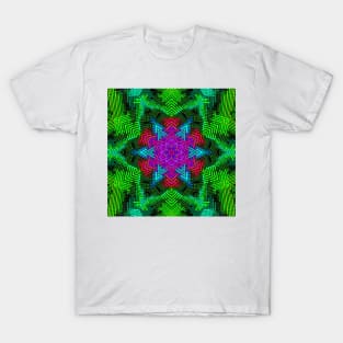 Weave Mandala Pink Blue and Green T-Shirt